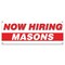 Signmission Now Hiring Masons Banner Apply Inside Accepting Application Single Sided B-30275 - alternate 1